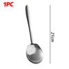 6/1PCS Large Stainless Steel Round Soup Spoons Thickened Long Handle Dining Spoon Tablespoons Big Head Scroops Kitchen Utensils