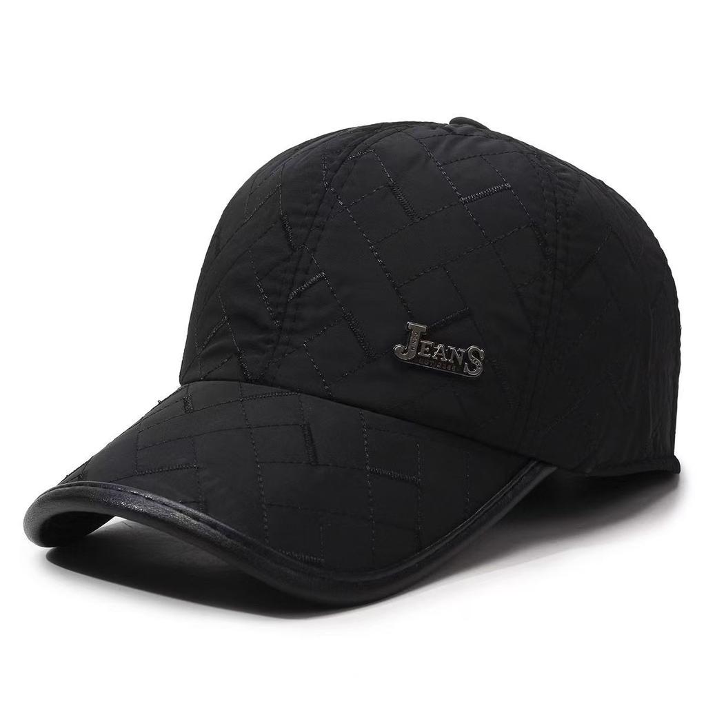Autumn and Winter Warm Autumn and Winter Men's Outdoor Cold-proof Ear Protection Baseball Cap Casual Plus Velvet Thickened Baseball Hat Dad