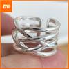 925 Sterling Silver Rings for Women Couple Minimalist Handmade Simple Interware Ring Fine Jewelry Gift Prevent Allergy