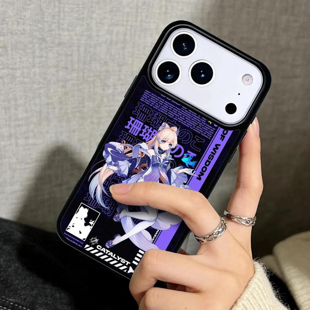 Capa Case for iPhone 17 Air 16 Pro Max 15 Plus 11 13 Mini 14 12 Back Phone Cover Fashion Genshin Impact Sangonomiya Kokomi