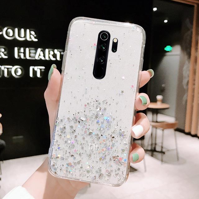 Phone Case For Xiaomi Redmi 9 9A 9C Cases Glitter Bling Cover Xiaomi Redmi Note 11 9 10 Pro 10S 9S Poco X3 NFC Pro F3 M3 Covers