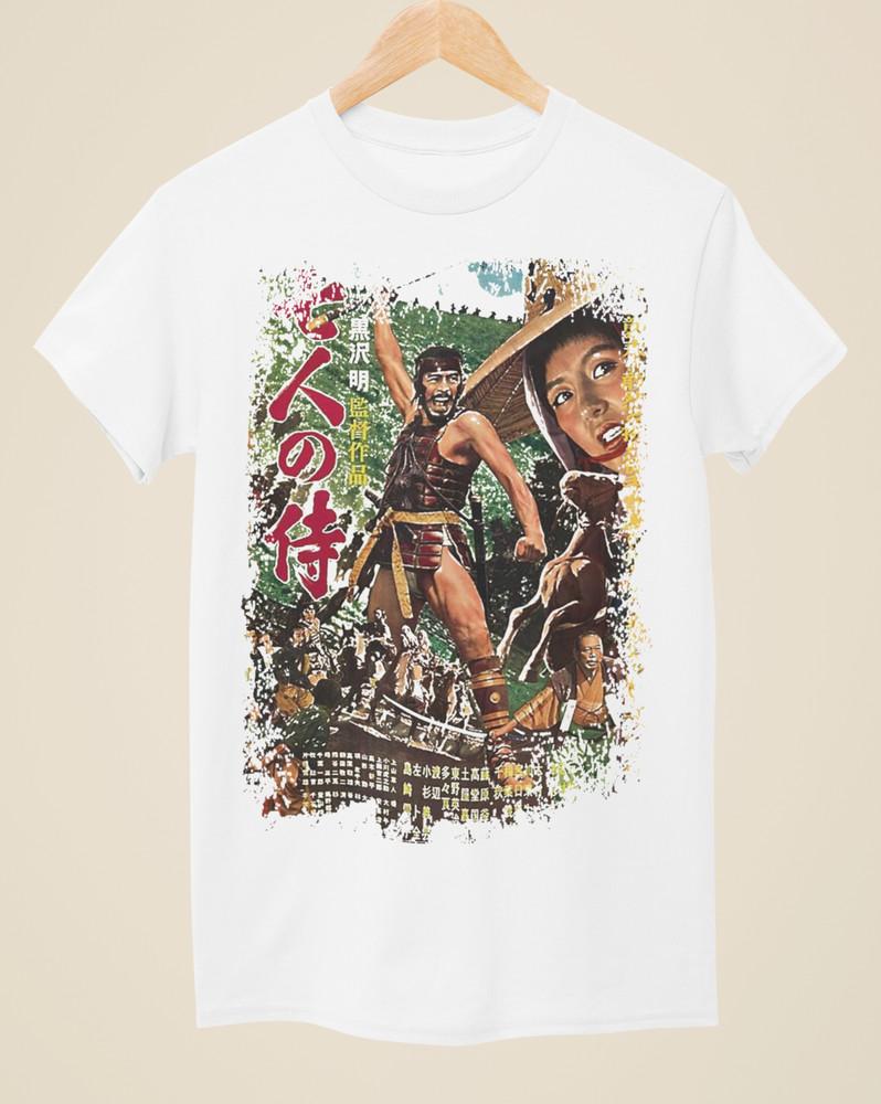 

Seven Samurai - Japanese Movie Poster Inspired Unisex White T-Shirt Unisex T-Shirt XXXXL