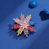 Colorful Snowflake Brooch: Luxury Autumn/Winter Accessory for Coats and Suits