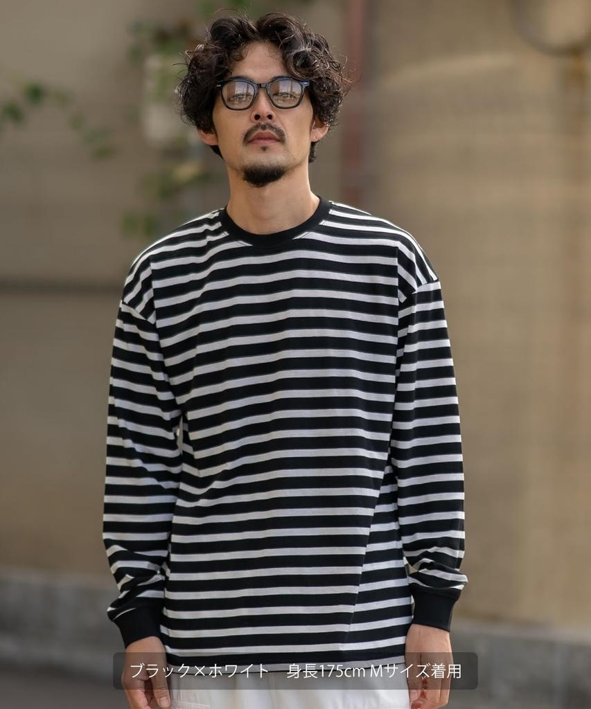SIDE23-183 Striped long-sleeved T-shirt