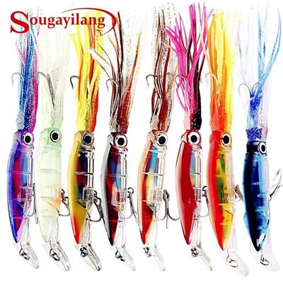 SOUGAYILANG Umpan Pancing Bentuk Cumi-Cumi Bahan Plastik Keras Umpan Cumi Squid Fishing Lure/pancing