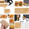 Durable Rectangular Oil Paper Liner For Air Fryer Heat Resistant And Non-stick