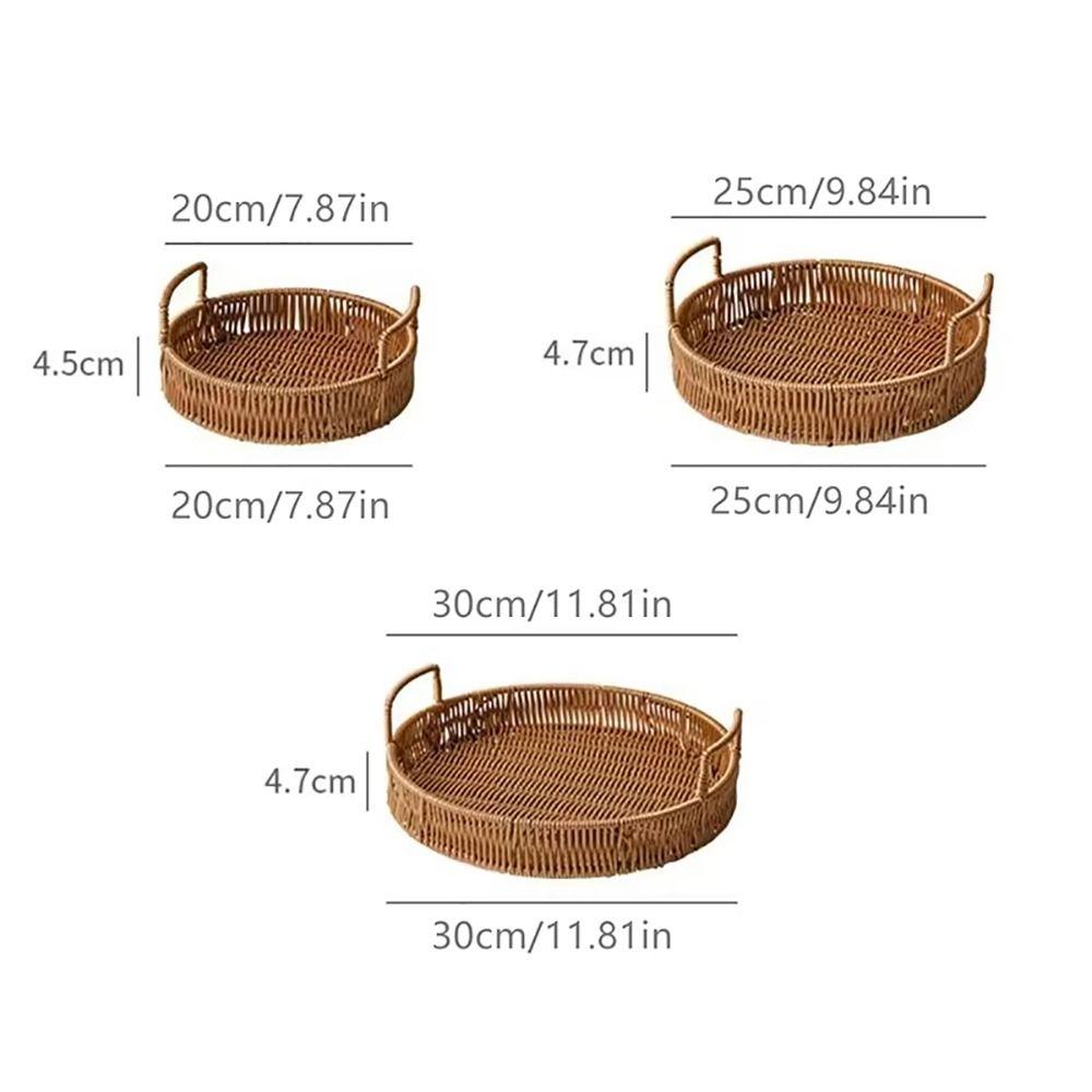 1Pcs Plastic Imitation Wicker Rattan Handwoven Rattan Basket