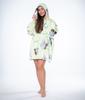 Bluza koc kocobluza 2w1 oversize kaptur gruba sherpa zielona w koale
