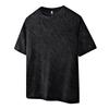 Ice Silk T-shirt Men's Sports and Leisure Quick Drying Elastic Plus Size Round Neck Half Sleeved Top