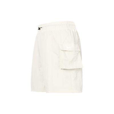 High Waist Drawstring Shorts With Logo Pocket Women Bottoms Beige DM6248-104