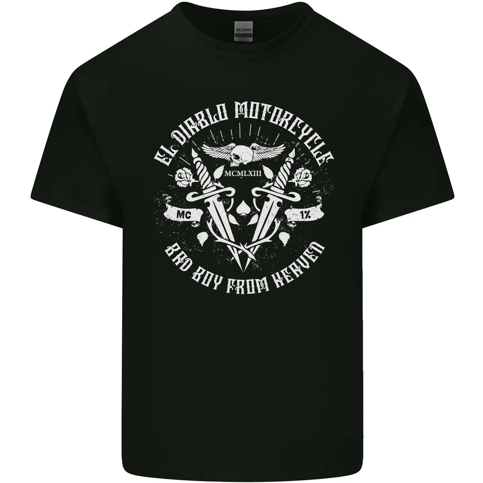 

El Diablo Motorcycle Biker Motorbike Kids T-Shirt Childrens 4XL
