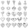 6pcs/Lot Classic Stainless Steel Heart Charms For Jewelry Making Bracelets Earring Necklace Pendant Love Material Girl Breloques