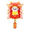 New Year's God of Wealth Metal Refrigerator Sticker Fulu Shou Happy Wealth Five Blessings Linmen Spring Festival Gift Merchandise Refrigerator Sticker