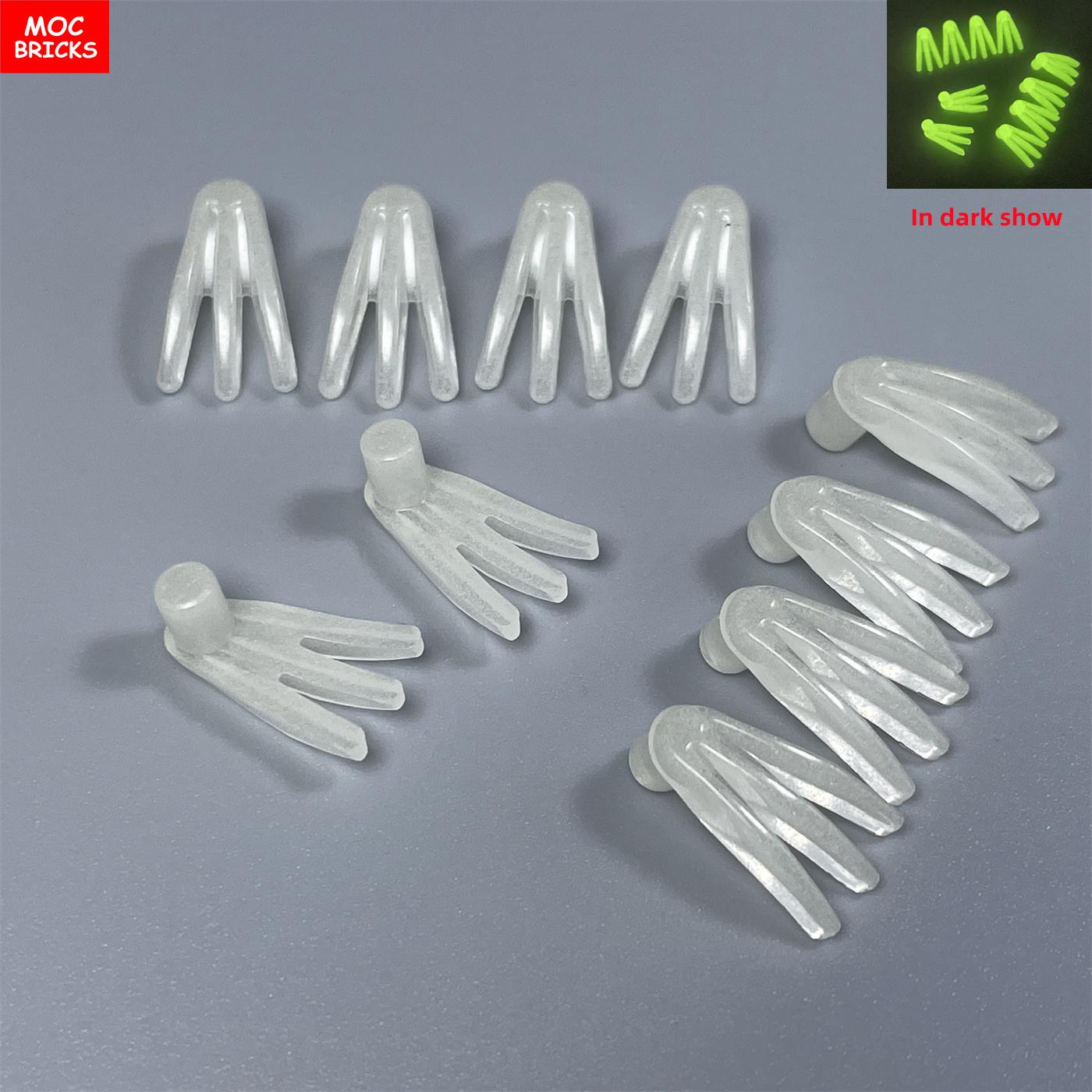 10 Stück MOC Steine Figuren Hände 10187 Leuchtende Klaue Kämpfer Waffe Werkzeug DO-IT-YOURSELF Spielzeug Pädagogische Bausteine Kinder Geschenke