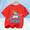 Doraemon Colorful T-shirt Printed Short-sleeved Outdoor Simple Comfortable Pullover Tops Summer Clothes Casuals Round Neck Shirt