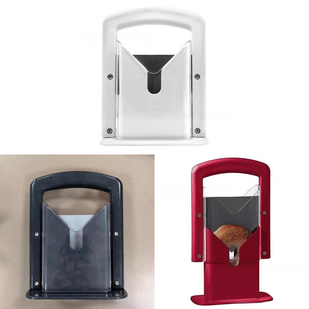 Moderner Bagel-Schneider Guillotine-Schneider Mit Logo Für Bäckerei-Geschenk Und Küchengebrauch
