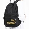 PUMA Fabric Backpack Unisex Black Gold (Unisex) Backpacks 075487 49