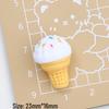 Multicolor Ice Cream Cone Cartoon Resin Ornament DIY Hair Clip Accessories Pack