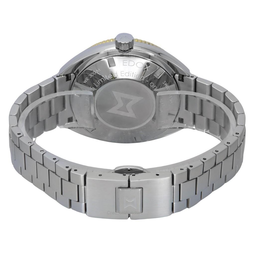 Edox Hydro-Sub Date Хронометр Лимитированная Серия Синий Циферблат Автоматические Дайверские 80128 357JNM BUDD 300M Мужские Часы