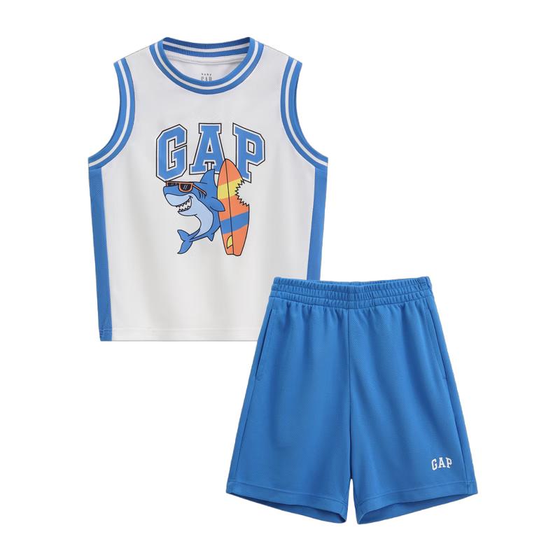 GAP Boys 2026 Summer Quick-Dry Logo Sleeveless Set 100 cm (2-3Y) белый