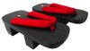 [narunaru] Women's Two-Toothed Paulownia Wood Geta Sandals, Black, for Cosplay, Costumes, Yukata, Festivals, Fireworks (24cm (22.5~24cm))