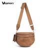 Women Adjustable Strap Crossbody Bag Vintage Shell Waist Bag Casual Daily Shoulder Purse