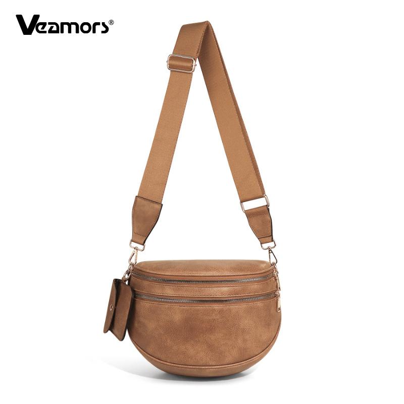 Women Adjustable Strap Crossbody Bag Vintage Shell Waist Bag Casual Daily Shoulder Purse