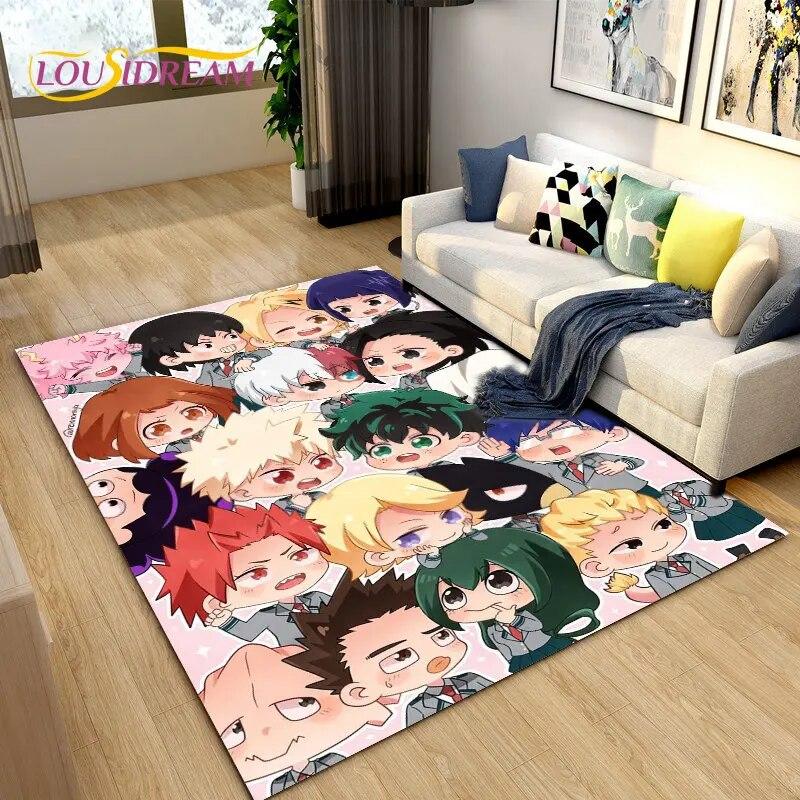 My Hero Academia, Japan Anime Area Rug,Carpets Rug for Living Room Bedroom Sofa Doormat Decoration,Kids Play Non-slip Floor Mat
