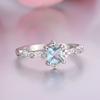 Hot Sales Source European and American Ring Ring Women Diamond Blue Crystal Square Ring