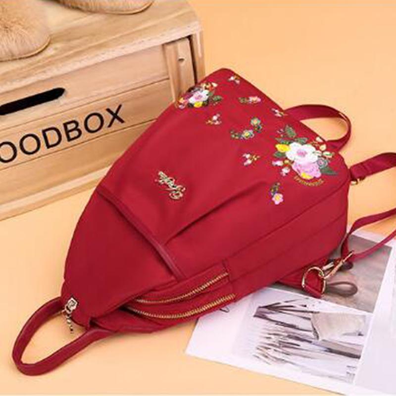 Fashion Oxford Backpack Multifunction Crossbody Bag Large Capacity Embroidery Chest Bag Waterproof Travel Bag Pack