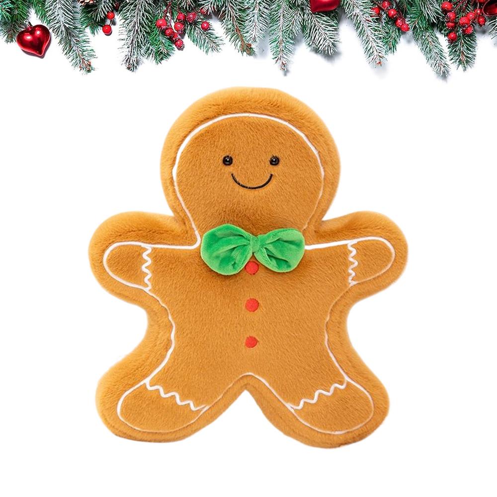 Christmas Pillows Plush Christmas Tree Gingerbread Cushion Couch Lumbar Pillows For Interior Designers Bedroom Office Study Bed