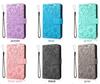 Applicable To iPhone12 Mobile Phone Leather Case 11Pro Solid Color Matte Skin Feeling Embossed Insert Card Wallet Protective Case 8plus