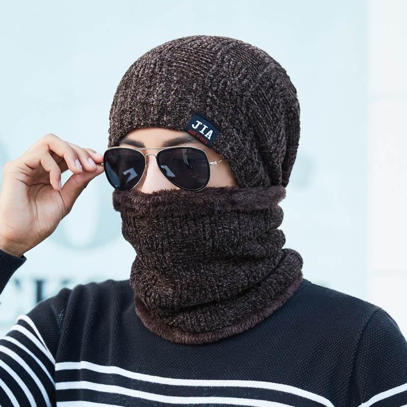 Women Winter Mens Warm Ski Beanie Cap Wool Knit Snow Hat Skull Balaclava Scarf