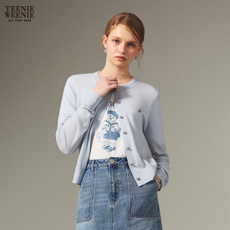 Teenie Weenie Women's Bear Letter Knitted Cardigan