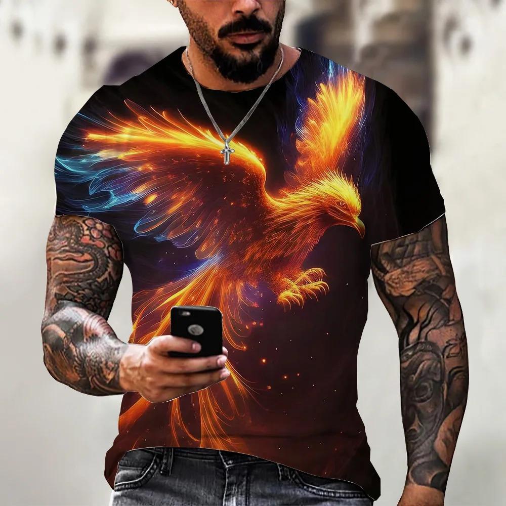

Аниме Мультяшный Феникс 3D-печать Великолепная и Крутая Мужская Летняя Авангардная Личность Футболка с Круглым Вырезом и Коротким Рукавом в Повседневном Стиле 6XL