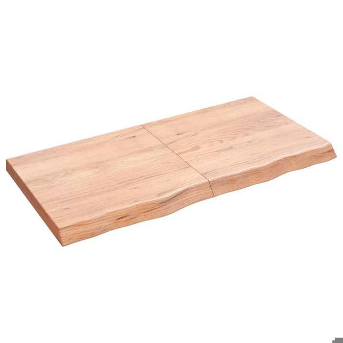 VidaXL Wall Shelf Light Brown 120x60x6cm Solid Oak Wood Treated 363699