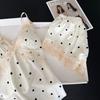 Summer sexy suspender shorts pajamas women's pure desire storm point loungewear ice silk lace with chest pad set thin