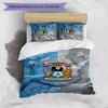 Set Lenzuola Stampato Coventry City Football 3 Pezzi, Comodo Set Copripiumino per Camera da Letto Amico della Pelle