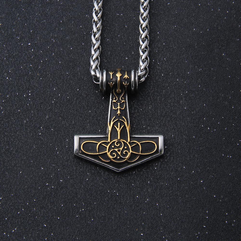 

Ожерелье с подвеской в виде молота Одина Тора Йолнир, скандинавский кельтский амулет для мужчин и женщин, ожерелье в стиле викингов