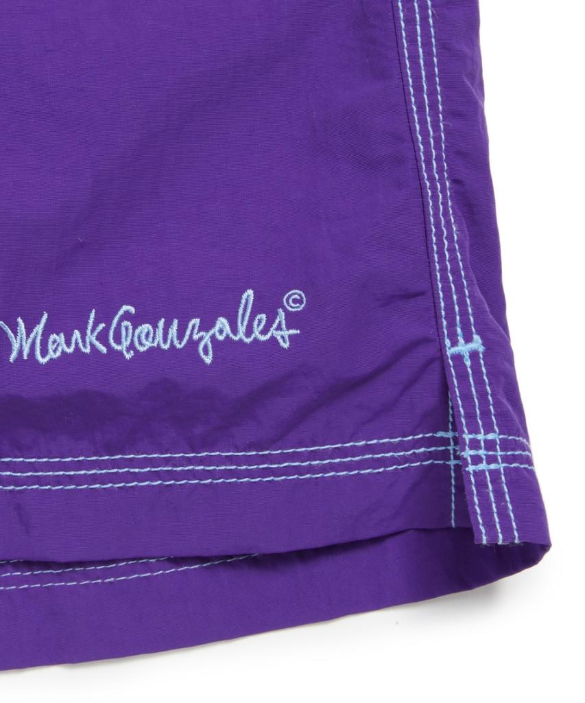 MARK GONZALES Nylon Stitch Detail Short - Purple