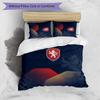 Czech Republi Football Printed Bedding 3 Piece Set Cozy Breathable Bed Cover Set As Housewarming Holiday Gift