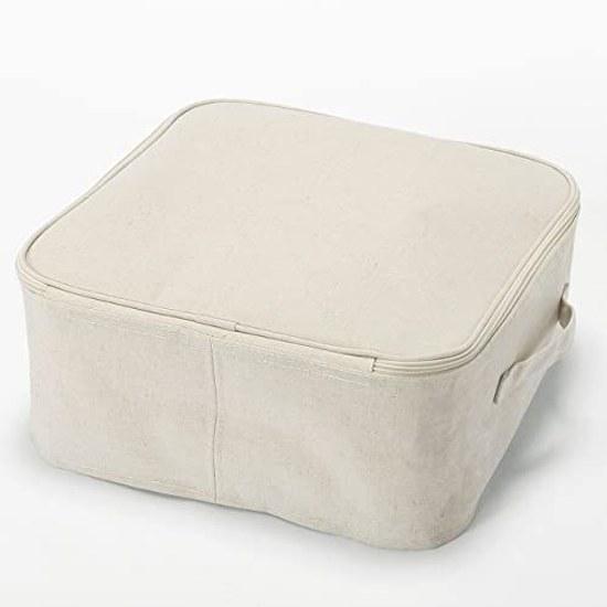 Muji Soft Box Small Width 35Depth 35Height 16cm Polyester Linen Square Lid Type