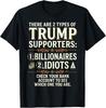 Funny There Are Two Types Of Trump Supporters Billionaires T-Shirt