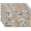4/6/8PC Floral Placemats Washable Linen Farmhouse Table Mat for Party Holiday Kitchen Dining Table Decoration