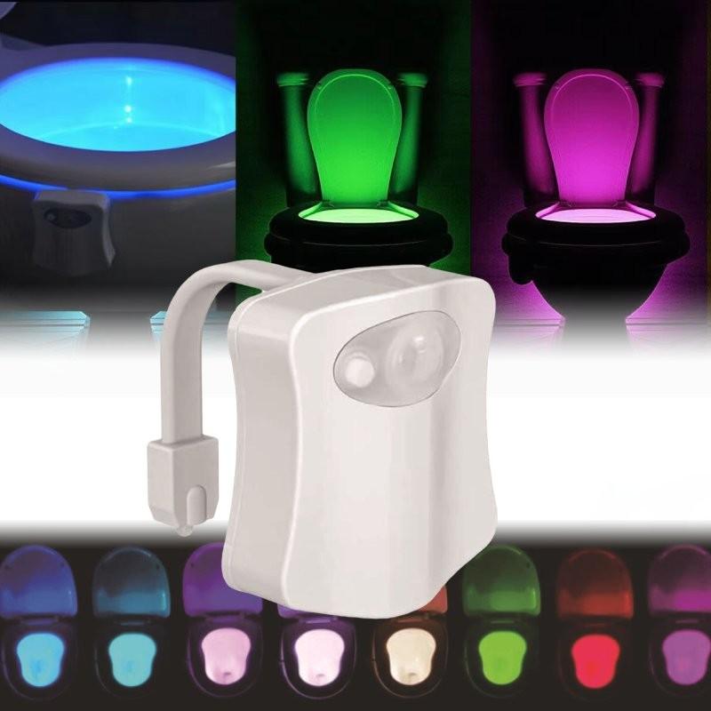 Versatile 8 Color Led Toilet Sensor Light Modern Creative Bathroom Night Light