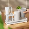Drainable Cosmetics Storage Rack Multi-function Toothpaste Shelf Convenient Toothbrush Holder  Home