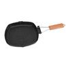 Frying Pan Outdoor Household Folding Beech Handle Energy Saving Non Stick Stripes Steak Special Pan