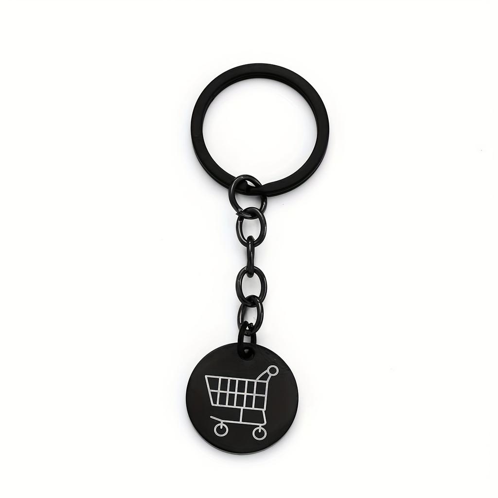 1pc/3pcs of Metal Token Shopping Cart Pendant, Shopping Cart Unlocking Key, Supermarket Shopping Cart Token, Practical Gift, Daily Decoration