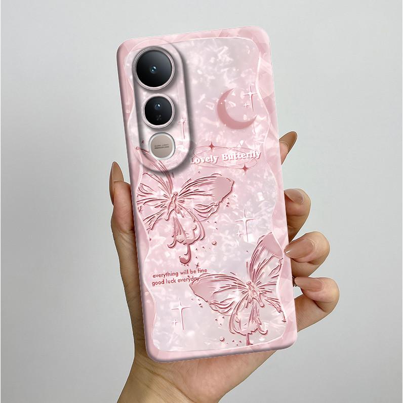For Vivo V50 Lite 5G Phone Case Aesthetic Luxury Soft Silicone Shockproof Camera Lens Protective Back Covers Anti Slip Fundas