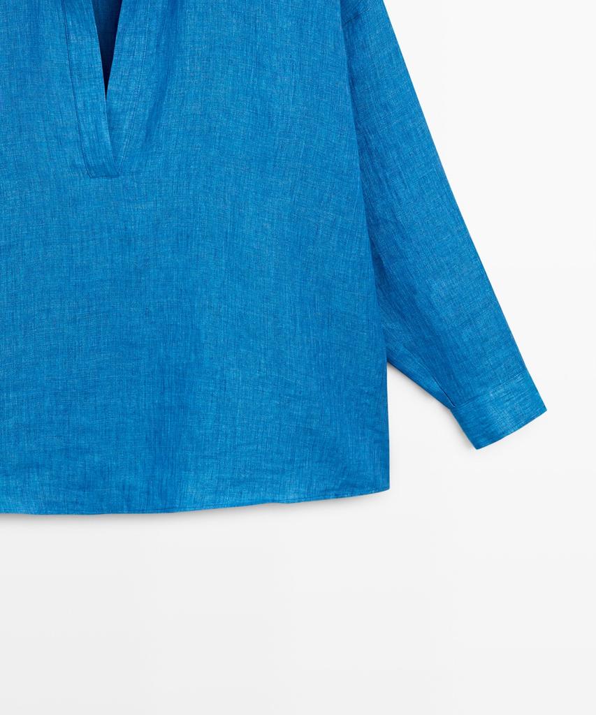 Masimodutti 100% Linen Fluid Blouse